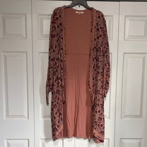 Floral Long Kimono Cardigan